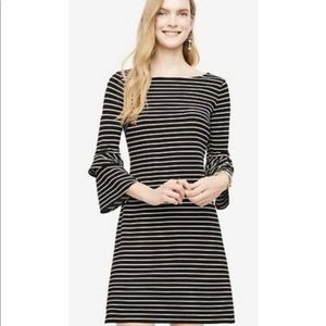 Ann Taylor Striped Knit Ponte Dress